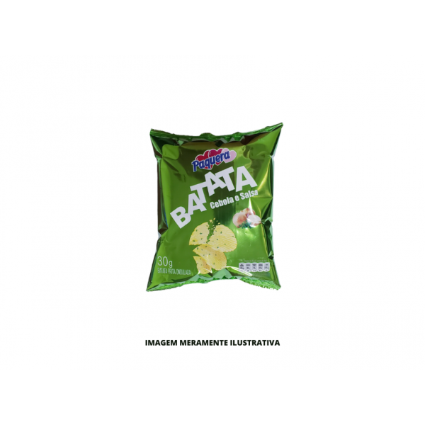 BATATA CHIPS CEBOLA SALSA PAQUERA 1X24X30G